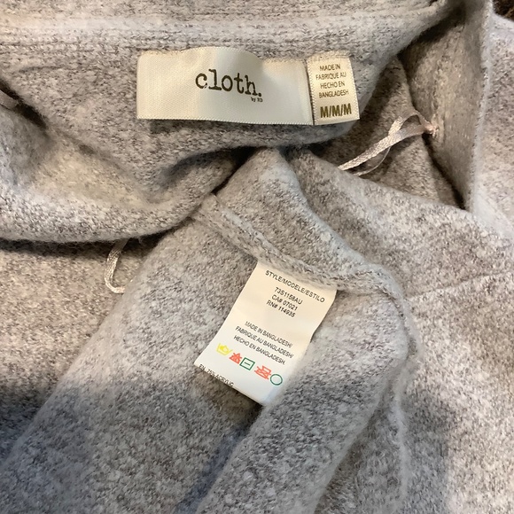 Cloth brand Lovely long soft cardigan MEDIUM light grey color - Picture 10 of 11